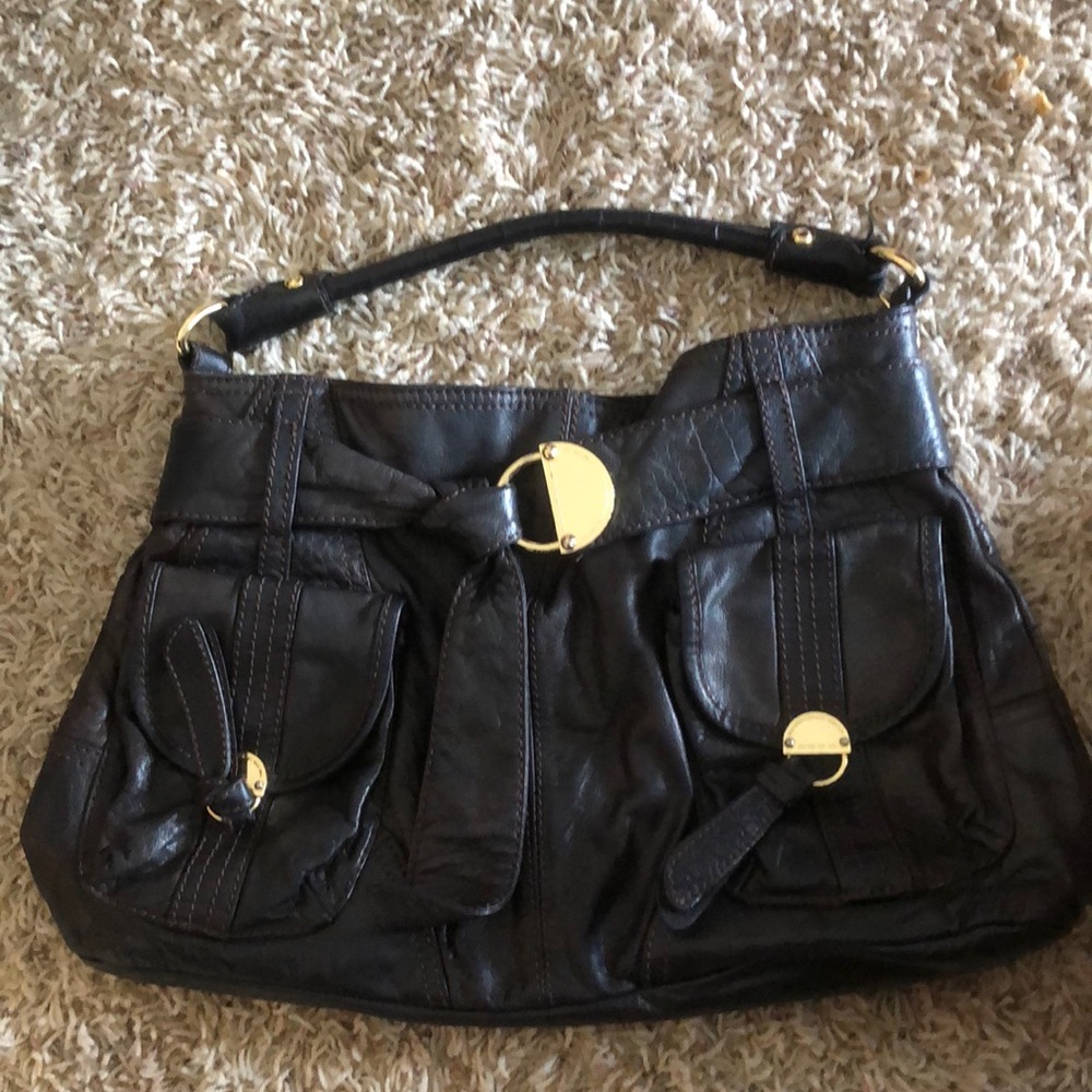 Steven by Steve Madden Black Leather Purse